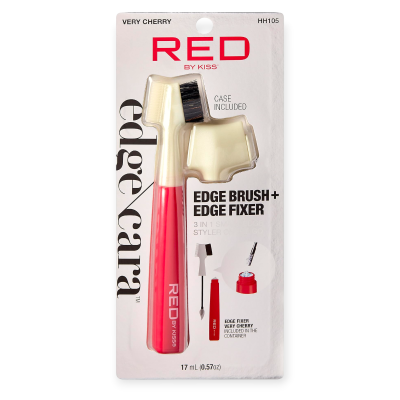 RED BY KISS EDGE CARA EDGE BRUSHER + EDGE FIXER 3 IN 1 EDGE CONTROL STYLER 17ML